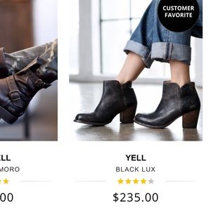 Bed Stu Blk distressed Yell Booties NWT&Box sz 7.5